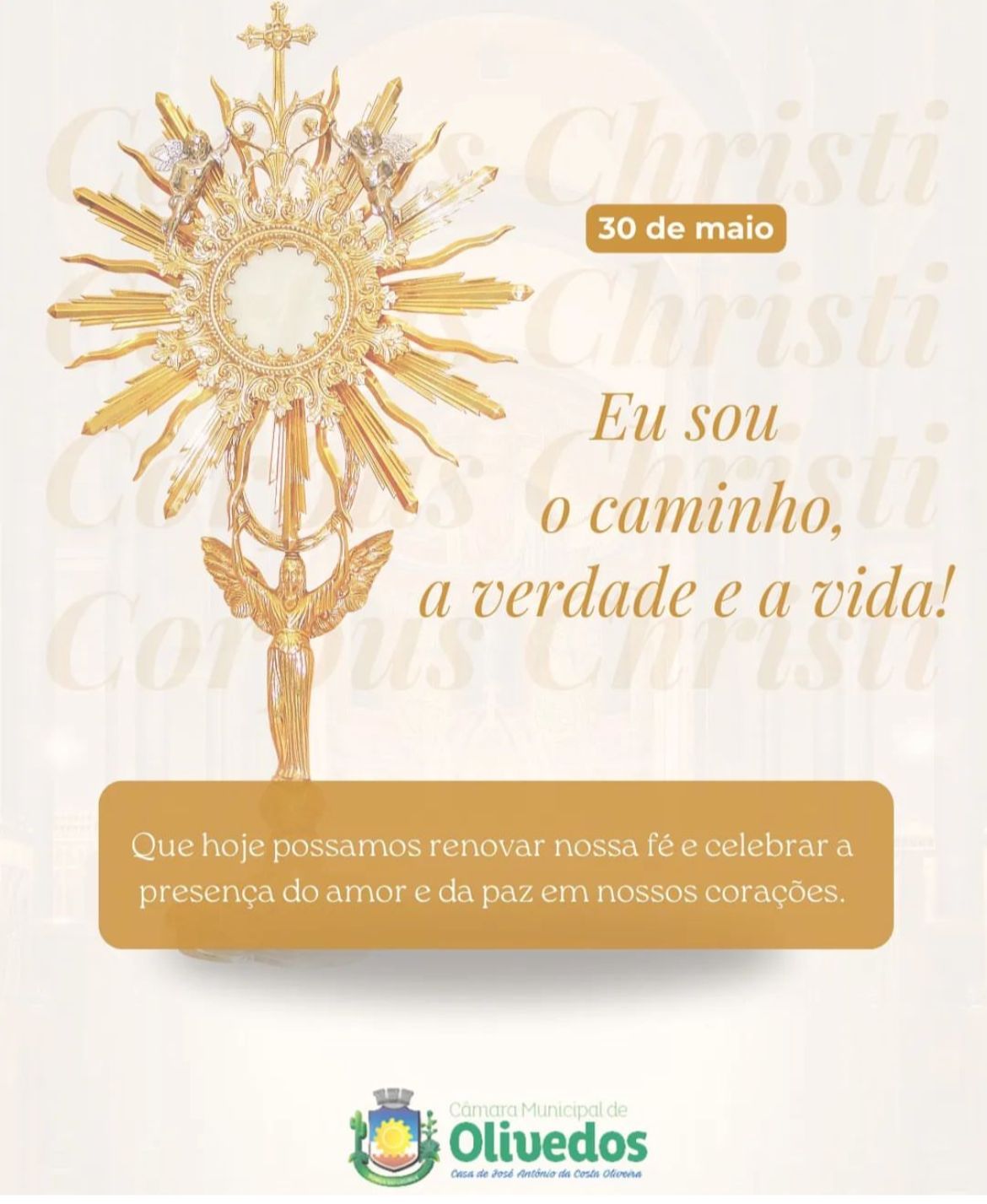 Dia de Corpus Christi - 30 de Maio 