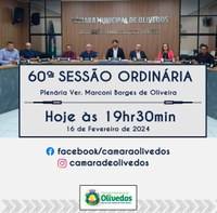 60ª Sessão Ordinária - 16 de Fevereiro 